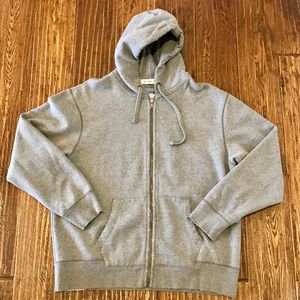 Gap Heavy Grey Full Zip Hoodie Sweatshirt XXL